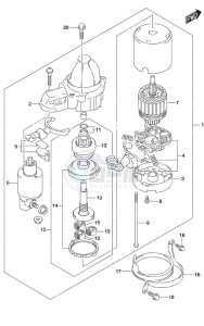 DF 70A drawing Starting Motor