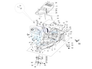 MP3 300 4t 4v ie lt ibrido drawing Helmet box - Undersaddle