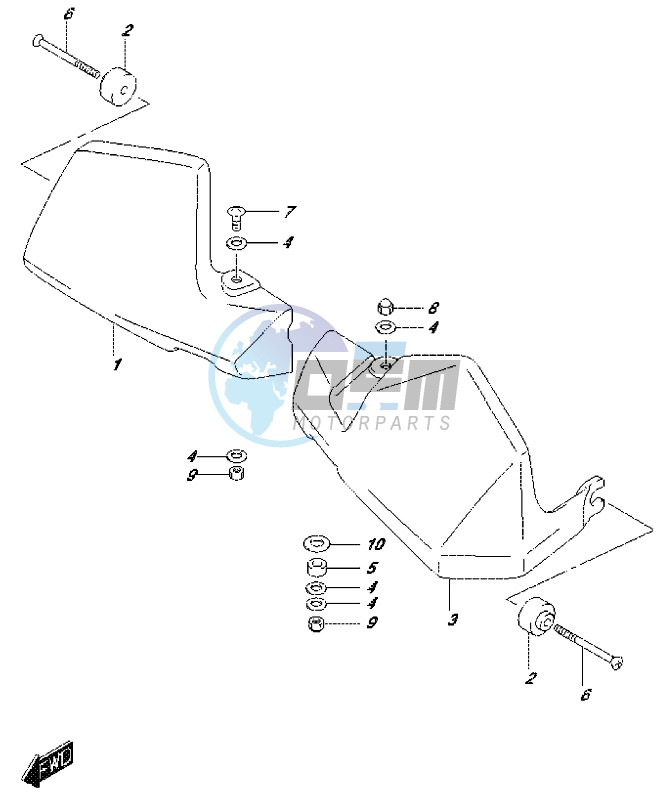 KNUCKLE COVER (DL650XAUEL7 E21)