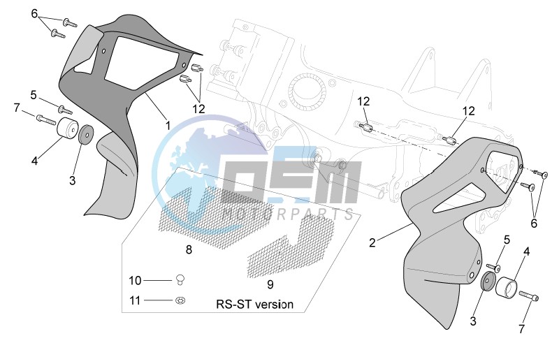 Central body - Upper fairings