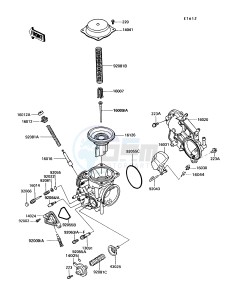 VN750 A [VULCAN 750] (A6-A9) [VULCAN 750] drawing CARBURETOR PARTS