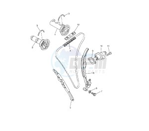 WR F 250 drawing CAMSHAFT AND TIMING CHAIN