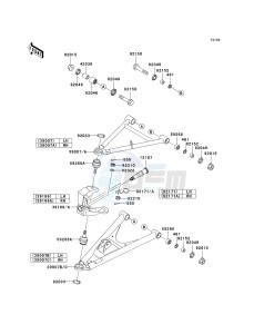 KSV 700 B [KFX 700] (B6F-B9F) B8F drawing SUSPENSION