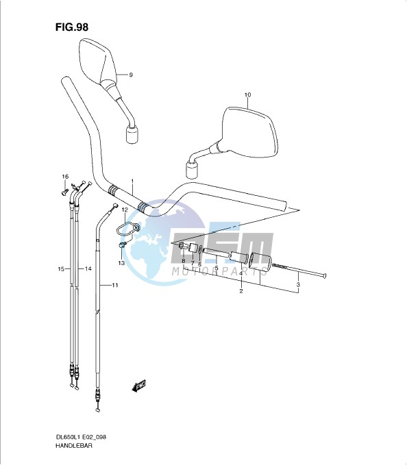 HANDLEBAR (DL650AL1 E24)