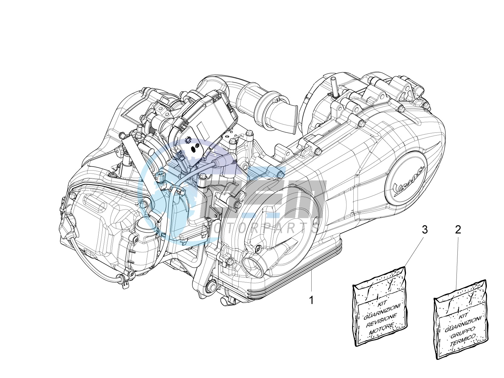 Engine, assembly