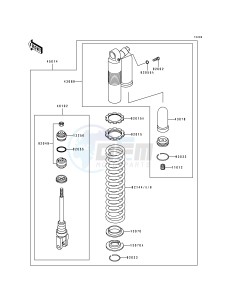 KX 250 J [KX250] (J2) [KX250] drawing SHOCK ABSORBER