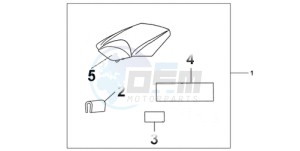 CBR1000RRA UK - (E / MKH) drawing SEAT COWL *R334*