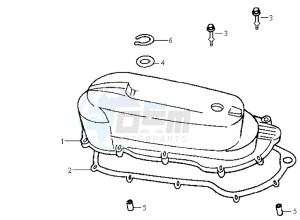 JET EURO X 50 25 KMH E2 drawing CRANKCASE COVER LEFT