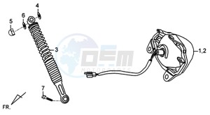 X'PRO 50 (45 KM/H) (AE05W4-FR) (L4-M1) (M1 - 2021) drawing TAIL LIGHT - REAR SHOCK ABSORBER