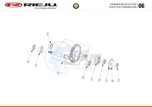 BYE-BIKE-EURO4-WHITE drawing REDUCING TRANSMISSION