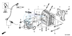 NSC50E Vision 50 - NSC50E UK - (E) drawing CYLINDER HEAD