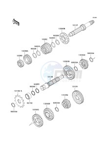 KX 100 A [KX100 MONSTER ENERGY] (A6F - A9FA) D6F drawing TRANSMISSION