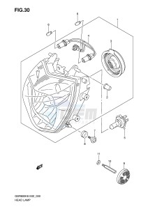 GSR600 (E2) drawing HEADLAMP