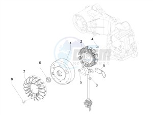 Liberty 50 iGet 4T 3V-2015-2017 (EMEA) drawing Flywheel magneto