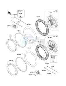 KX 125 M (M3) M3 drawing WHEELS_TIRES