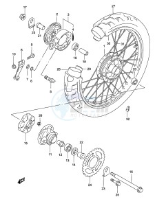 GZ250 (P19) drawing REAR WHEEL