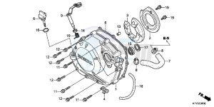 CBR125RC drawing RIGHT CRANKCASE COVER