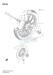 GZ250 (P3) drawing FRONT WHEEL