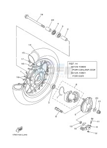 TT-R50E (1P6W 1P6X) drawing FRONT WHEEL