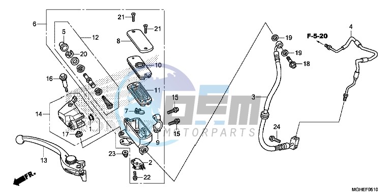 FR. BRAKE MASTER CYLINDER