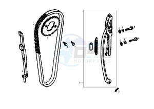 DXR QUAD - 250 cc drawing CAM CHAIN