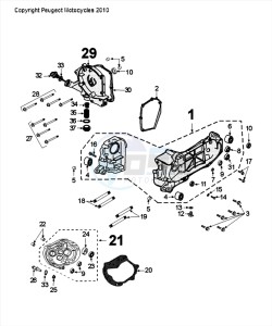 DJANGO 50 4T HERITAGE drawing CRANKCASE