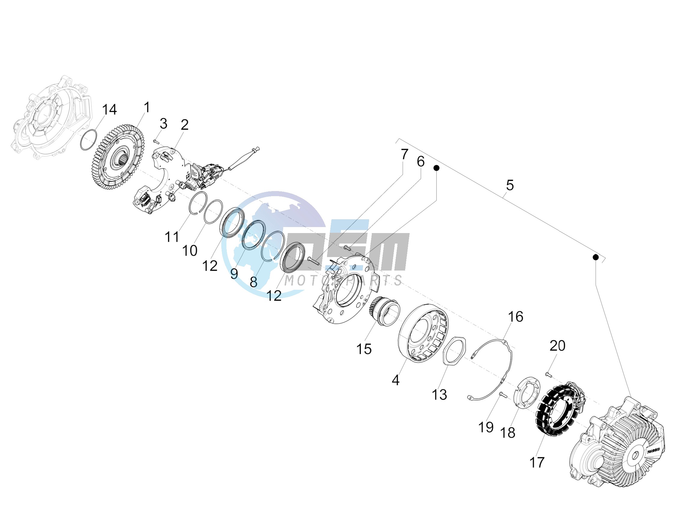 Flywheel magneto