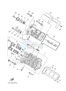 MT09A MT-09 ABS 900 (2DR7 2DR8) drawing CYLINDER HEAD