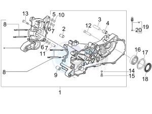 Stalker 50 drawing Crankcase