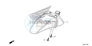 SH125D SH125i UK - (E) drawing FRONT FENDER