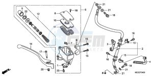 VT750CA9 UK - (E / MKH MME ST) drawing FRONT BRAKE MASTER CYLINDER