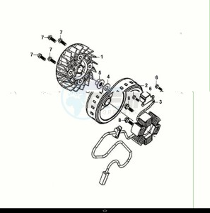 SYMPHONY CARGO 125 (AY12WA-EU) (E5) (M1) drawing AC GEN. ASSY