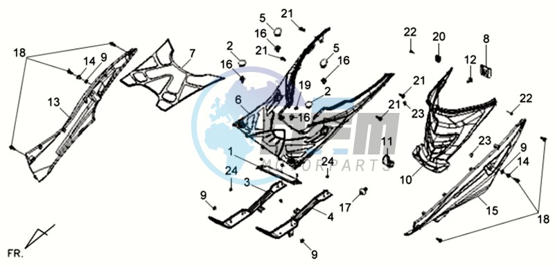 FOOTREST / LOWER COWLING