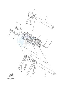 MTM850 MTM-850 XSR900 (B908) drawing SHIFT CAM & FORK