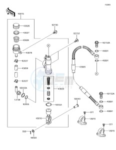 KX85 KX85CJF EU drawing Rear Master Cylinder