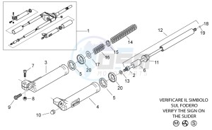 Scarabeo 50 2t e2 net drawing Front fork II