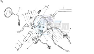 RAPTOR EU2 125 drawing HANDLEBAR LEFT CONTROLS