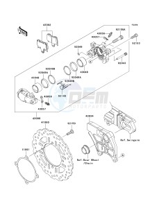 ZX 1400 A [NINJA ZX-14] (A6F-A7FA) A6F drawing REAR BRAKE