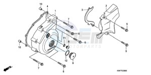 CBF125MA France - (F) drawing LEFT CRANKCASE COVER