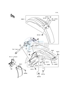 KLX450R KLX450AFF EU drawing Fenders