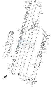 VL1500 (E2) drawing FRONT DAMPER (MODEL W X)