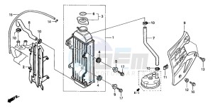 CR80R drawing RADIATOR