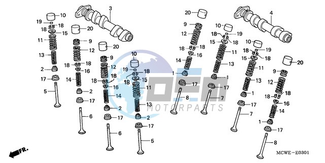 CAMSHAFT/VALVE (REAR)