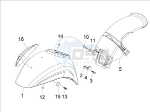 LXV 125 4T E3 drawing Wheel housing - Mudguard