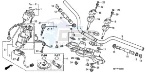 XL700V9 France - (F / CMF SPC) drawing HANDLE PIPE/TOP BRIDGE