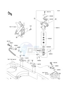 KLX 140 B (KLX140L MONSTER ENERGY) (B8F-B9FA) B9FA drawing REAR MASTER CYLINDER