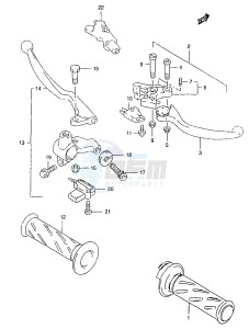 GZ125 (W-X-Y) drawing HANDLE LEVER