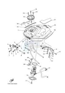 MT07 700 (1WS5) drawing FUEL TANK