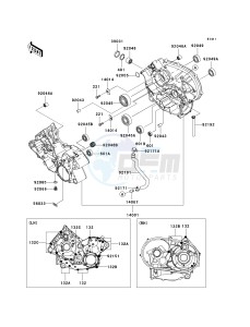 KSV 700 A [KFX 700] (A6F-A9F) A8F drawing CRANKCASE