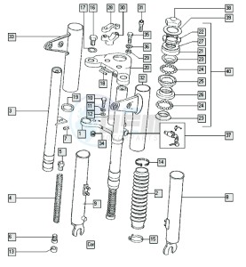 QUADRO_25-45kmh_Y-K1 50 Y-K1 drawing Front fork